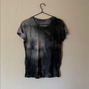 brandy melville black and grey tie dye t shirt